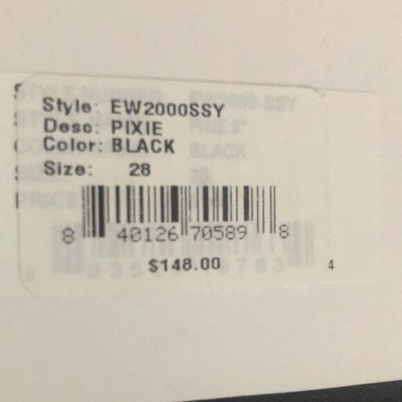 Edwin Women’s Size 28 Pixie 9” Mid Rise Skinny Denim Jeans in Black - Picture 5 of 10